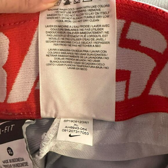 ✨Nike Size XL Big Kids Dri-fit Baseball Pants Gray With Red Belt✨ - Picture 6 of 8
